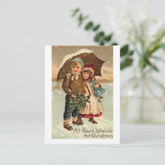  Kute Kinder Kinderkerst Briefkaart (Staand voorkant)