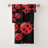 Kute Kinder ladybird Family Bad Handdoek (Insitu)