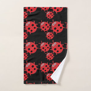 Kute Kinder ladybird Family Bad Handdoek