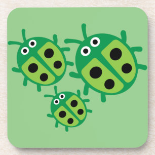 Kute Kinder ladybird Family Bier Onderzetter