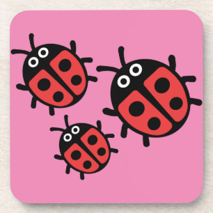 Kute Kinder ladybird Family Bier Onderzetter