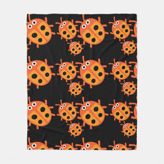 Kute Kinder ladybird Family Fleece Deken (Voorkant)