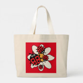 Kute Kinder ladybird Family Grote Tote Bag (Achterkant)