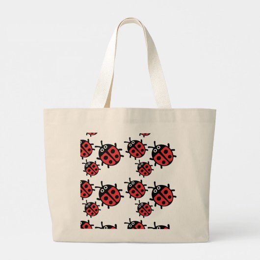 Kute Kinder ladybird Family Grote Tote Bag (Achterkant)