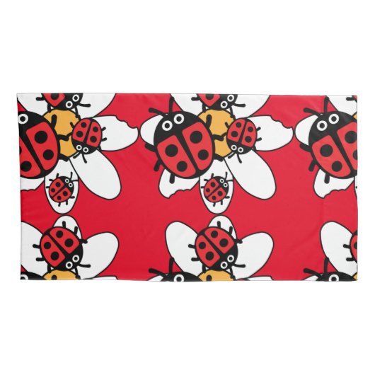 Kute Kinder ladybird Family Kussensloop (Achterkant-Rechts)