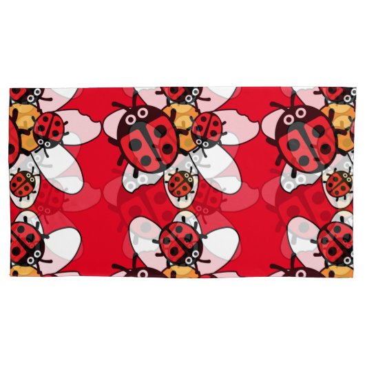 Kute Kinder ladybird Family Kussensloop (Voorkant)