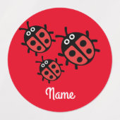 Kute Kinder ladybird Family Labels (Design 1)