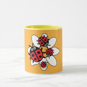 Kute Kinder ladybird Family Large Coffee Mok