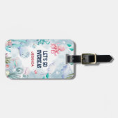 Kute Kinder "Laten we over zee gaan" Ocean Travel Bagagelabel (Voorkant horizontaal)