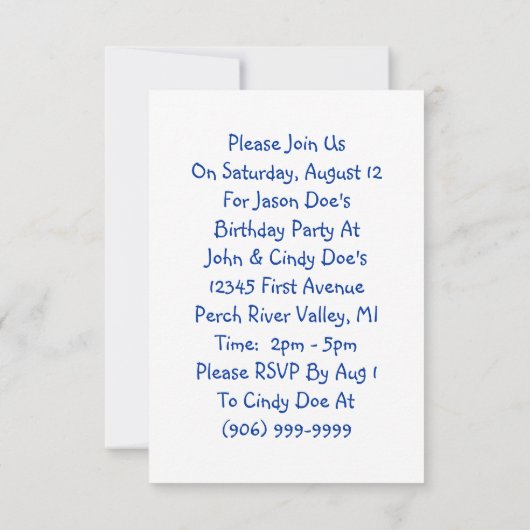 Kute  Kinder Partij Uitnodigingen Zoete Elephant (Achterkant)