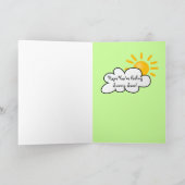 Kute Kinder regenachtige Cartoon Kies Aangepast om Kaart (Binnen)