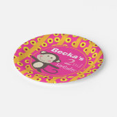 Kute Kinder Speelgoed Maandag | pompoenfuchsia Papieren Bordje (Gekanteld)