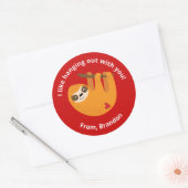 Kute Kinder Valentijn Ronde Sticker (Envelop)