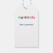 Kute Kinder Valentijnsdag Classroom Dinosaur Cadeaulabel (Achterkant)