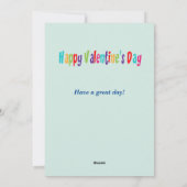 Kute Kinder Valentijnsdag Classroom Dinosaur Feestdagenkaart (Achterkant)