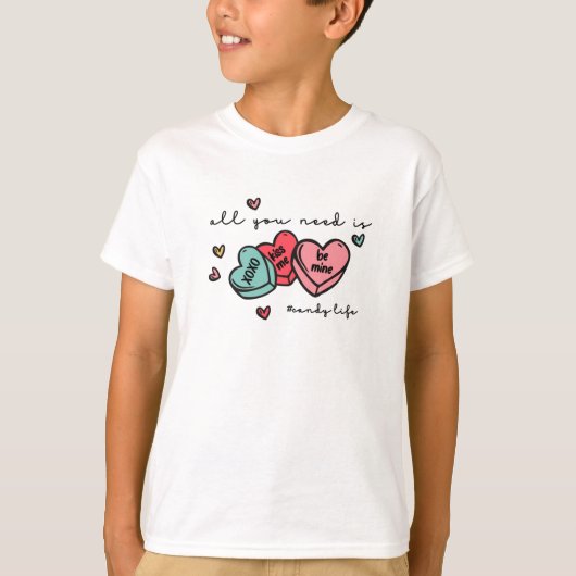 Kute Kinder Valentijnsdag T Shirt (Voorkant)