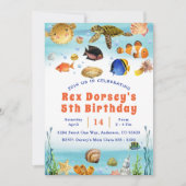 Kute Kinder Waterverf bij het Zee 1e verjaardag Kaart (Voorkant)