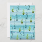 Kute Kinder Waterverf bij het Zee 1e verjaardag Kaart (Achterkant)