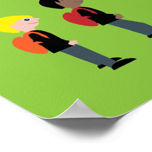 Kute Kinderen die op het Poster van de schoolbus w (Hoek)