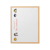 Kute kinderen Leerkrachten Notitieblok (Linkerzijde)