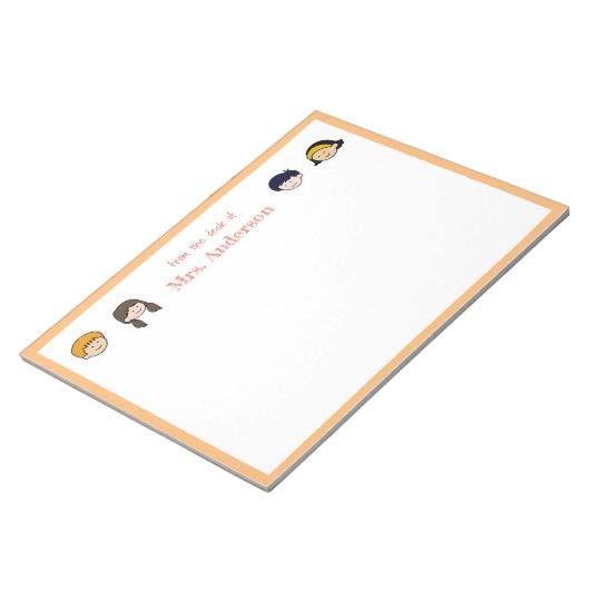 Kute kinderen Leerkrachten Notitieblok (Schuin)