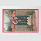 Kute  kinderen met Halloween Pumpkins Tissuepapier (Voorkant)