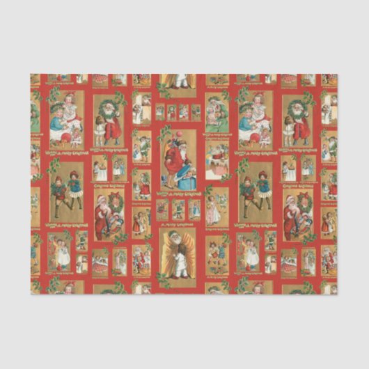 Kute kinderen met Santa Collage Tissuepapier (Voorkant)