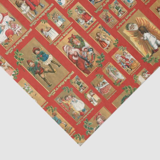 Kute kinderen met Santa Collage Tissuepapier (Detail)