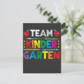 Kute Kindergarten Team Terug naar school Leraar Briefkaart (Staand voorkant)