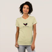 Kute kip met roze hart t-shirt (Voorkant volledig)