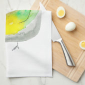 Kute kippen watercolor kunst theedoek (Quarter Fold)