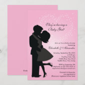 Kute Kissingende Zwangere Paars in Liefde Baby sho Kaart (Voorkant / Achterkant)