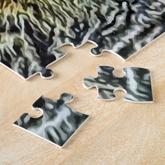 Kute kitten - abstract - kleurig schilderij legpuzzel (Zijkant)