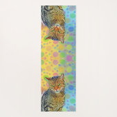 Kute kitten - abstract - kleurig schilderij yogamat (Achterkant)