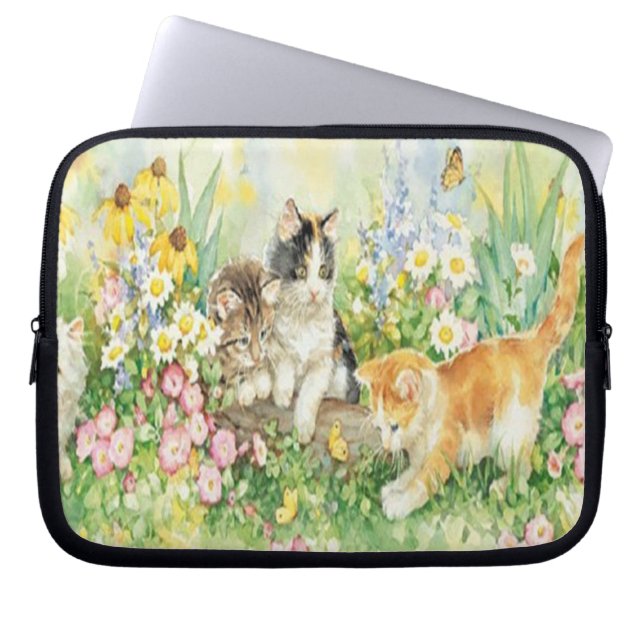 Kute Kittens-laptophoes Laptop Sleeve (Voorkant)