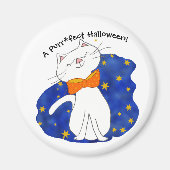 Kute Kitty Cat Sterrennacht Halloween Magneet (Voorkant)