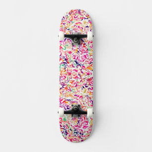 Kute klassieke kleurrijke bloemen All-Over-Pri Persoonlijk Skateboard