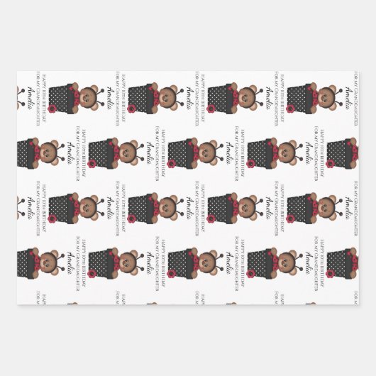 Kute  kleindochter Ladybug kinderen Birthday Inpakpapier Vel (Voorkant)