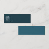 Kute kleine blauwe vogels met draaiende staart om  mini visitekaartje (Voorkant / Achterkant)