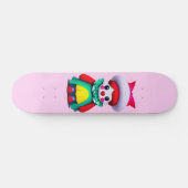 Kute kleine clown roze persoonlijk skateboard (Horizontaal)