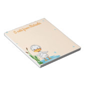Kute kleine eenden in vijver gepersonaliseerd notitieblok (Schuin)