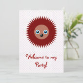 Kute kleine egel kaart (Staand voorkant)