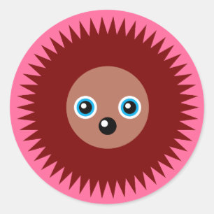 Kute kleine egel ronde sticker