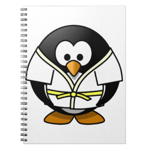 Kute kleine geanimeerde judopinguïn notitieboek