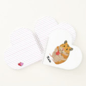 Kute kleine hamster die een hart bewaarde notitieboek (Binnen)