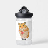 Kute kleine hamster die een hart bewaarde waterfles (Voorkant)