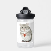 Kute kleine hamster die een hart bewaarde waterfles (Voorkant)