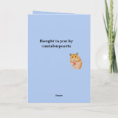 Kute kleine hamster die een hart houdt "Vermist je Kaart (Achterkant)