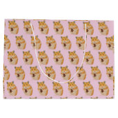 Kute kleine hamster die een paaseiergroot eiwit ho groot cadeauzakje (Achterkant)