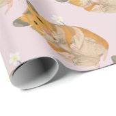 Kute kleine hamster met een bloem cadeaupapier (Rol Hoek)